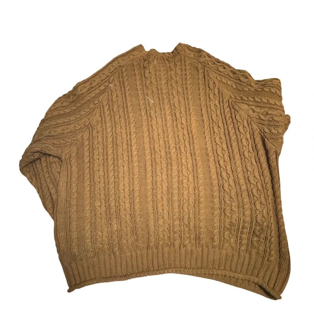 Honor The‎ Gift Mens Cable Knit Crest Sweater Brown XXL Pullover Streetwear